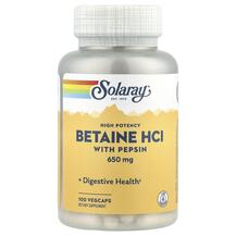 High Potency Betaine HCL with Pepsin 650 mg Бетаин