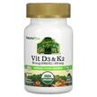 Фото товару Natures Plus, Vit D3 & K2, Вітаміни D3 & K2, 60 капсул