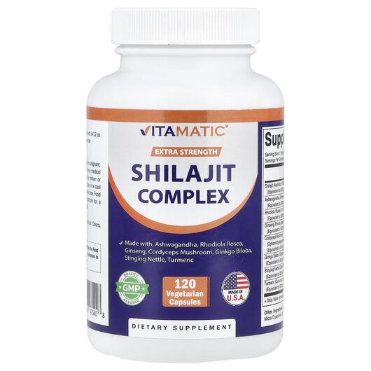 Основне фото товара Vitamatic, Shilajit Complex, Шилайт, 120 капсул