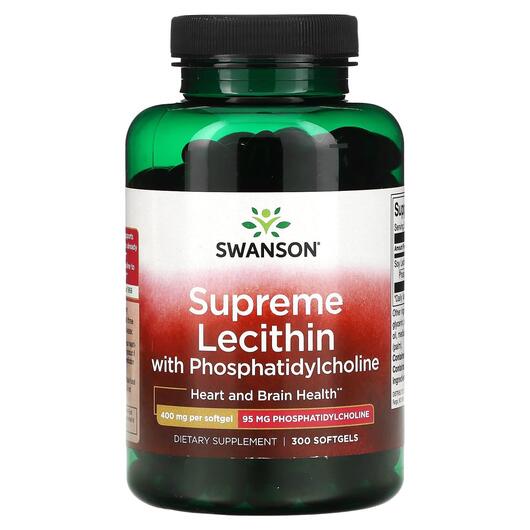 Основне фото товара Supreme Lecithin with Phosphatidylcholine 400, Лецитин, 300 капсу