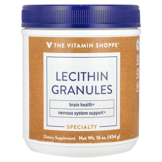 Основне фото товара TheVitaminShoppe, Lecithin Granules, Лецитин, 454 г