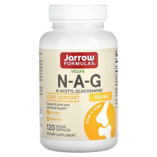 Основне фото товара Jarrow Formulas, N-A-G 700 mg, N-ацетилглюкозамін 700 мг, 120 ...