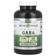 ГАМК GABA 750 mg Amazing Nutrition 200 капсул