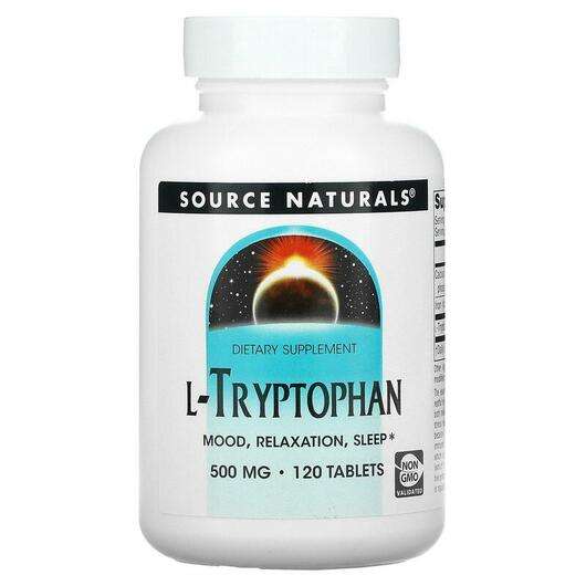Основне фото товара Source Naturals, L-Tryptophan 500 mg 120, L-Триптофан 500 мг, ...
