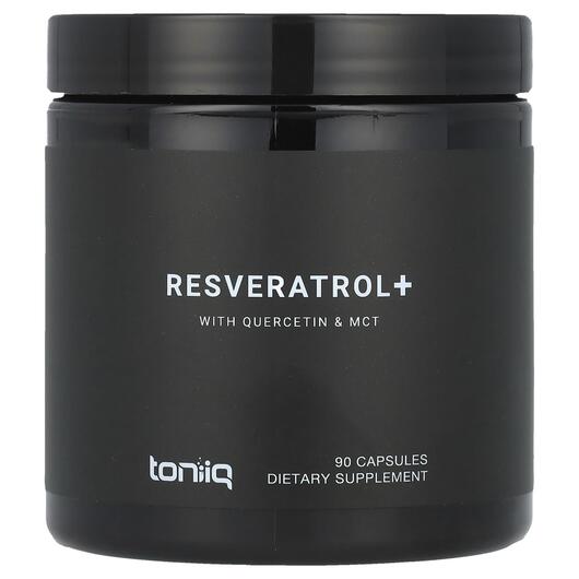 Основне фото товара Toniiq, Resveratrol+ With Quercetin & MCT, Кверцетин, 90 капс