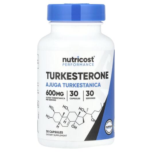 Основне фото товара Nutricost, Performance Turkesterone, Туркестерон, 30 капсул