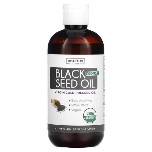 Основное фото товара Черный тмин, Organic Black Seed Oil 4.6 g, 240 мл