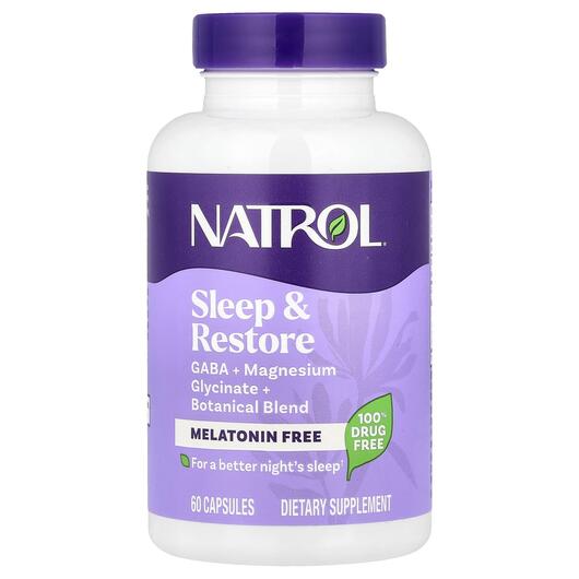Основне фото товара Natrol, Sleep & Restore, Підтримка сну, 60 капсул