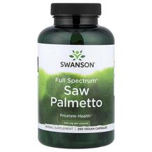 Saw Palmetto 540 mg Экстракт Пальметто Swanson 250 капсул