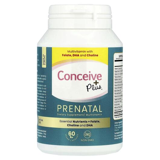 Основне фото товара Conceive Plus, Prenatal, Вітаміни для вагітних, 60 Vegan Capsule