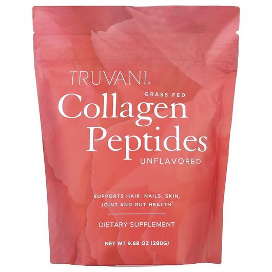 Основне фото товара Truvani, Grass Fed Collagen Peptides Unflavored, Колаген, 280 г