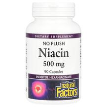Вітамін B3 Ніацин No Flush Niacin 500 mg 90 Natural