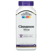 Cinnamon Корица 1000 мг 21st Century 120 капсул