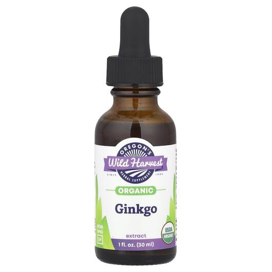 Основне фото товара Organic Ginkgo Extract, Гінкго Білоба, 30 мл
