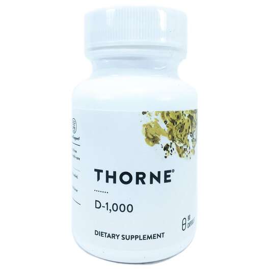 Основне фото товара Thorne, Vitamin D-1000 25 mcg 90, Вітамін D3 25 мкг, 90 капсул