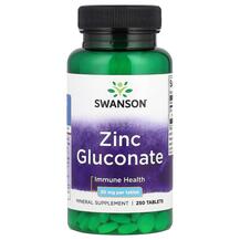Zinc Gluconate 30 mg Цинк Глюконат Swanson