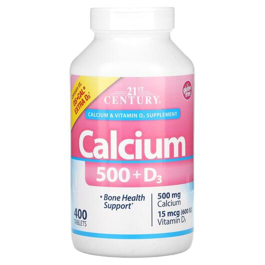 Основное фото товара Кальций D3, Calcium 500 + D3 15 mcg 600 IU, 400 таблеток