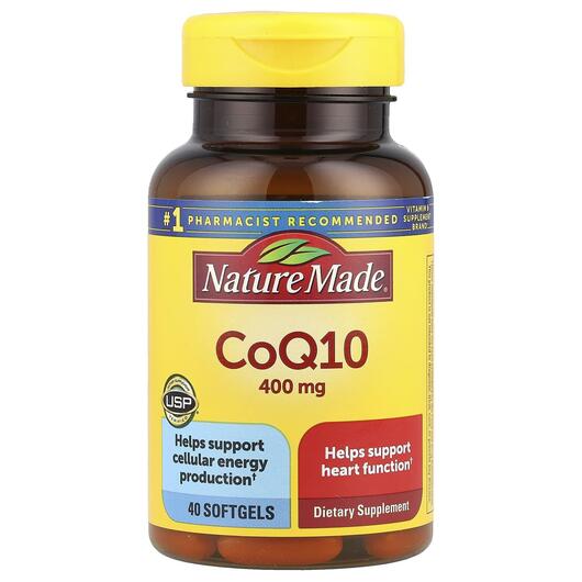 Основне фото товара Nature Made, CoQ10 400 mg, Коензим CoQ10, 40 капсул