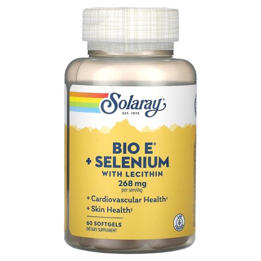 Основне фото товара Solaray, Bio E + Selenium with Lecithin, Лецитин, 60 капсул