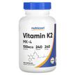 Фото товара Nutricost, Витамин K2, Vitamin K2 100 mcg, 240 капсул