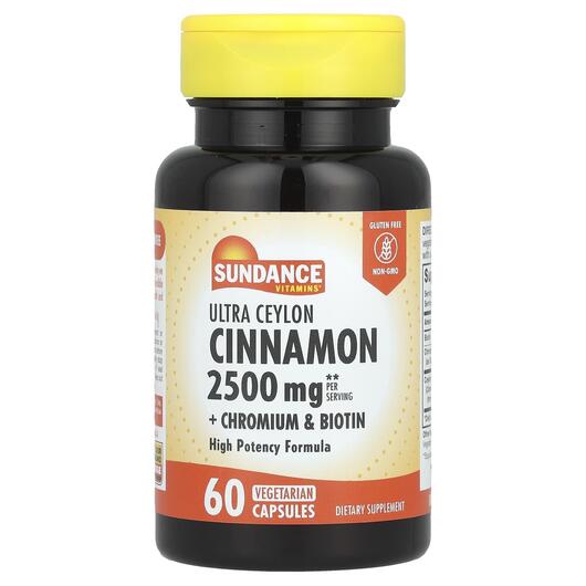 Основное фото товара Хром, Ultra Ceylon Cinnamon + Chromium & Biotin, 60 капсул