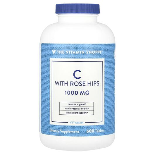 Основне фото товара Vitamin C with Rose Hips, Вітамін C, 600 таблеток