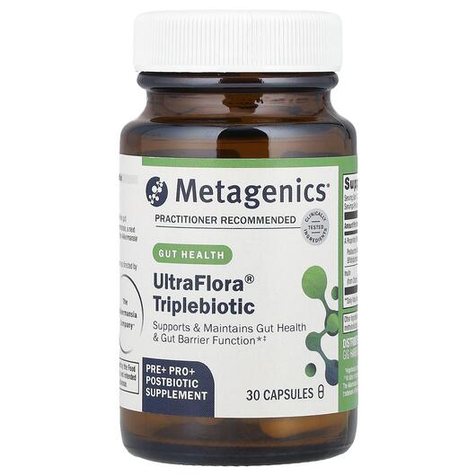 Основное фото товара Поддержка кишечника, UltraFlora Triplebiotic, 30 капсул