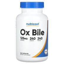 Ox Bile 125 mg Бычья желчь Nutricost 240 капсул