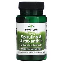 Organic Spirulina & Astaxanthin Спирулина Swanson