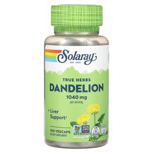 True Herbs Dandelion 520 mg Одуванчик Solaray