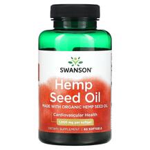 Hemp Seed Oil 1000 mg Травяные добавки Swanson 60 капсул
