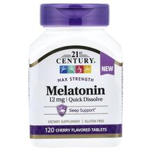 Мелатонін Melatonin Max Strength Cherry 12 mg 21st Century
