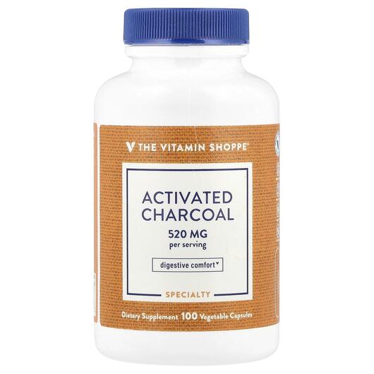 Основное фото товара Активированный уголь, Activated Charcoal 520 mg, 100 капсул