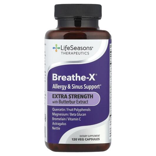 Основне фото товара Therapeutics Breathe-X With Butterbur Extract, Кремена, 120 капсу