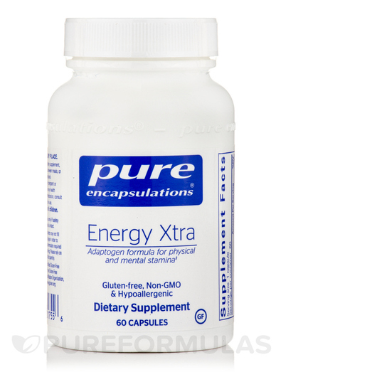 Основне фото товара Pure Encapsulations, Energy Xtra, Підтримка стресу, 60 капсул