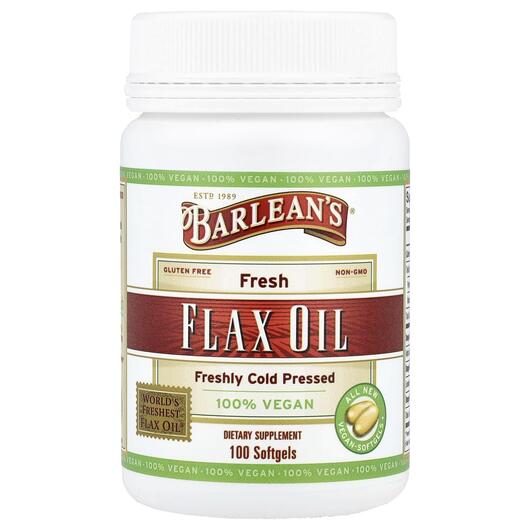Основне фото товара Barlean's, Fresh Flax Oil, Лляна олія, 100 капсул