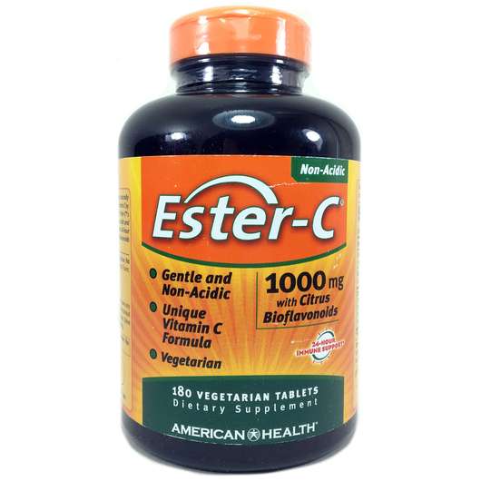Основне фото товара American Health, Ester-C 1000 mg, Естер з Біофлавоноїдами, 180...