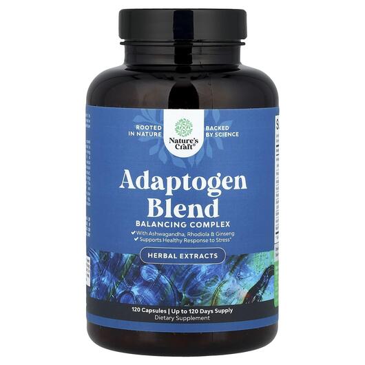 Основне фото товара Nature's Craft, Adaptogen Blend, Адаптоген, 120 капсул