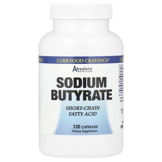 Основное фото товара Absolute Nutrition, Масляная кислота, Sodium Butyrate, 120 капсул