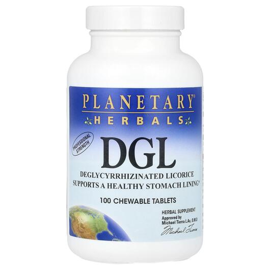 Основне фото товара Planetary Herbals, DGL, Лакриця, 100 таблеток