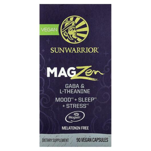 Основне фото товара Sunwarrior, MagZen GABA & L-Theanine, ГАМК, 90 капсул