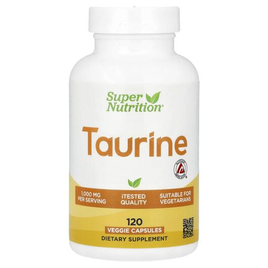 Основное фото товара Super Nutrition, L-Таурин, Taurine 1000 mg, 120 капсул