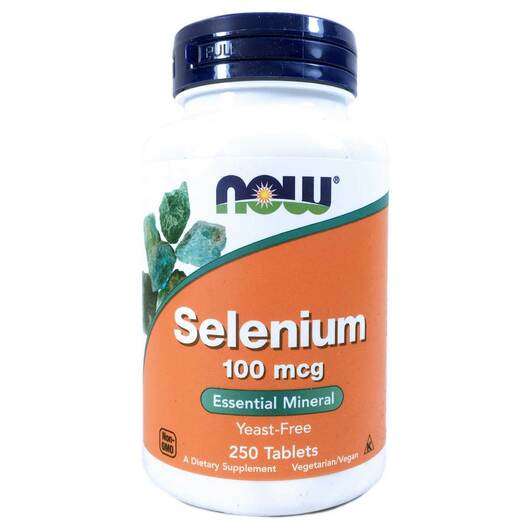 Основне фото товара Now, Selenium 100 mcg, Селен без дріжджів 100 мкг, 250 таблеток