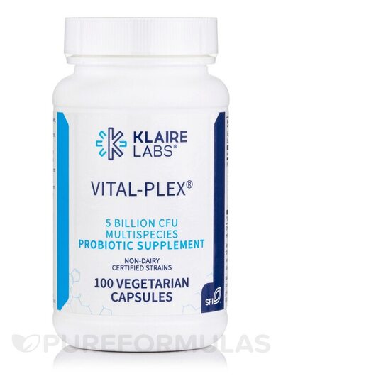 Основне фото товара Klaire Labs, Vital-Plex, Пробіотики, 100 капсул