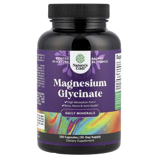 Основне фото товара Nature's Craft, Magnesium Glycinate, Гліцинат магнію, 120 ка