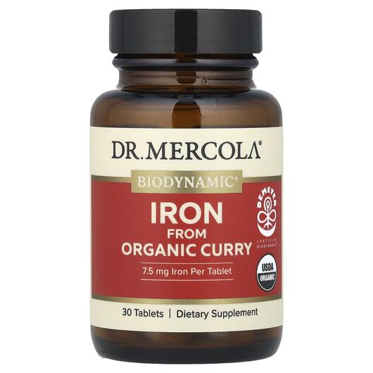 Основне фото товара Biodynamic Iron From Organic Curry, Залізо, 30 таблеток