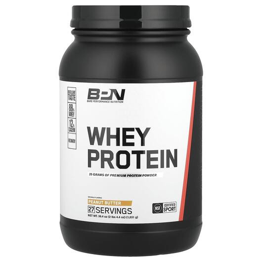Основне фото товара BPN, Whey Protein Peanut Butter, Протеїн Ізолят, 1031 г