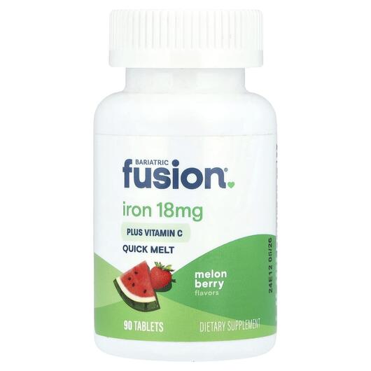 Основне фото товара Quick Melt Iron Plus Vitamin C Melon Berry 18, Залізо, 90 таблето