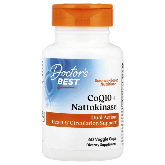 Основне фото товара Doctor's Best, CoQ10 + Nattokinase, Коензим CoQ10, 60 капсул