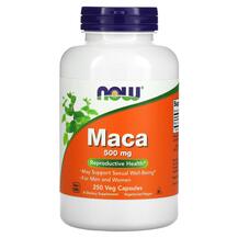 Maca 500 mg Перуанская Мака 500 мг NOW 250 капсул